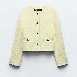 Zara Women's Light Yellow Blazer